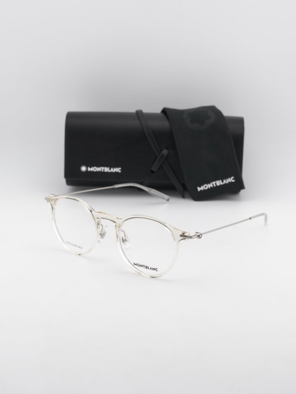 Montblanc MB0099O 002 Round Eyeglasses 48mm – Beige